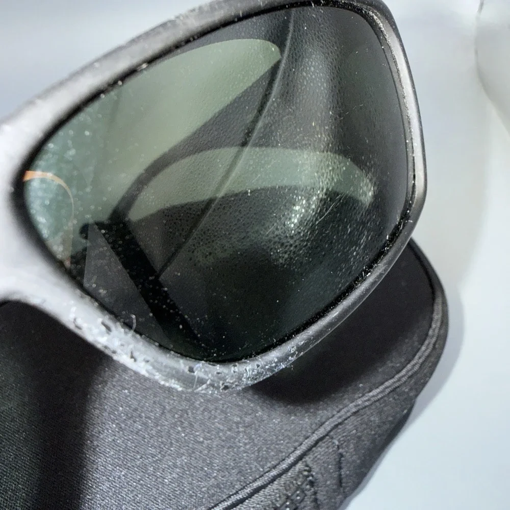 Cocoons Authentic WideLine C422L Pilot Black Polarized Green Lens Glasses & Case